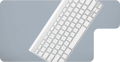 White minimalist keyboard